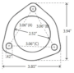 3 Bolt Flange for 2-1/2" Tube - Mild Steel - Stamped - FG-MS-3B-ST250