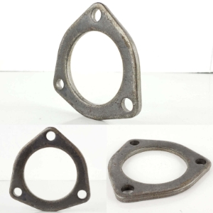 3 Bolt Flange for 2-1/2" Tube - Mild Steel - Stamped 