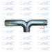 3" OD - 304 Stainless Steel - T Pipe - TP-SS-300-300