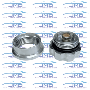 Tank Vented Fill Cap with Bung - Billet 6061 Aluminum  