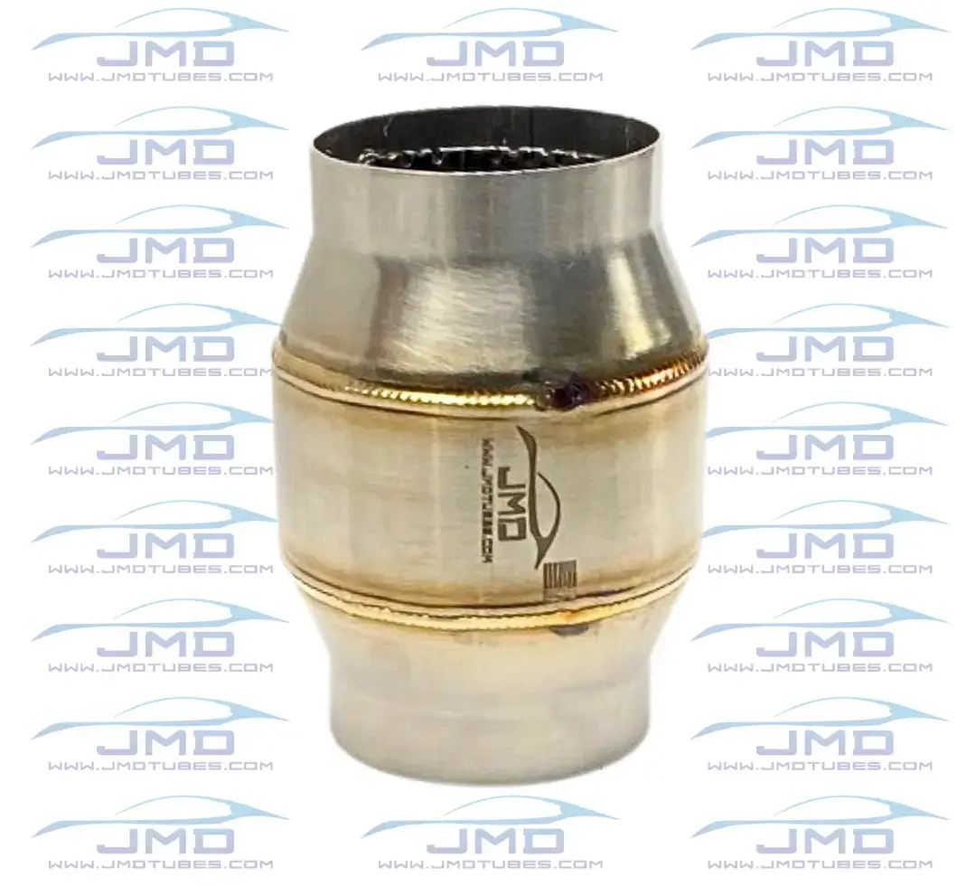 Exhaust Resonator - Stainless Steel - 3-1/2" Inlet/Outlet - 4-1/2" Case - 6" Length 