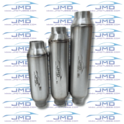 Exhaust Resonator - Stainless Steel - 3-1/2" Inlet/Outlet - 5" Case 