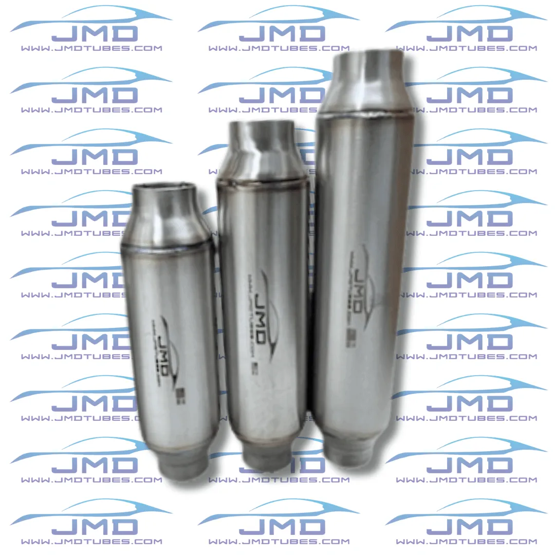 Exhaust Resonator - Stainless Steel - 3-1/2" Inlet/Outlet - 5" Case 