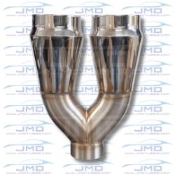 Exhaust Tip - 2.5" OD to Dual 3.5" tips 