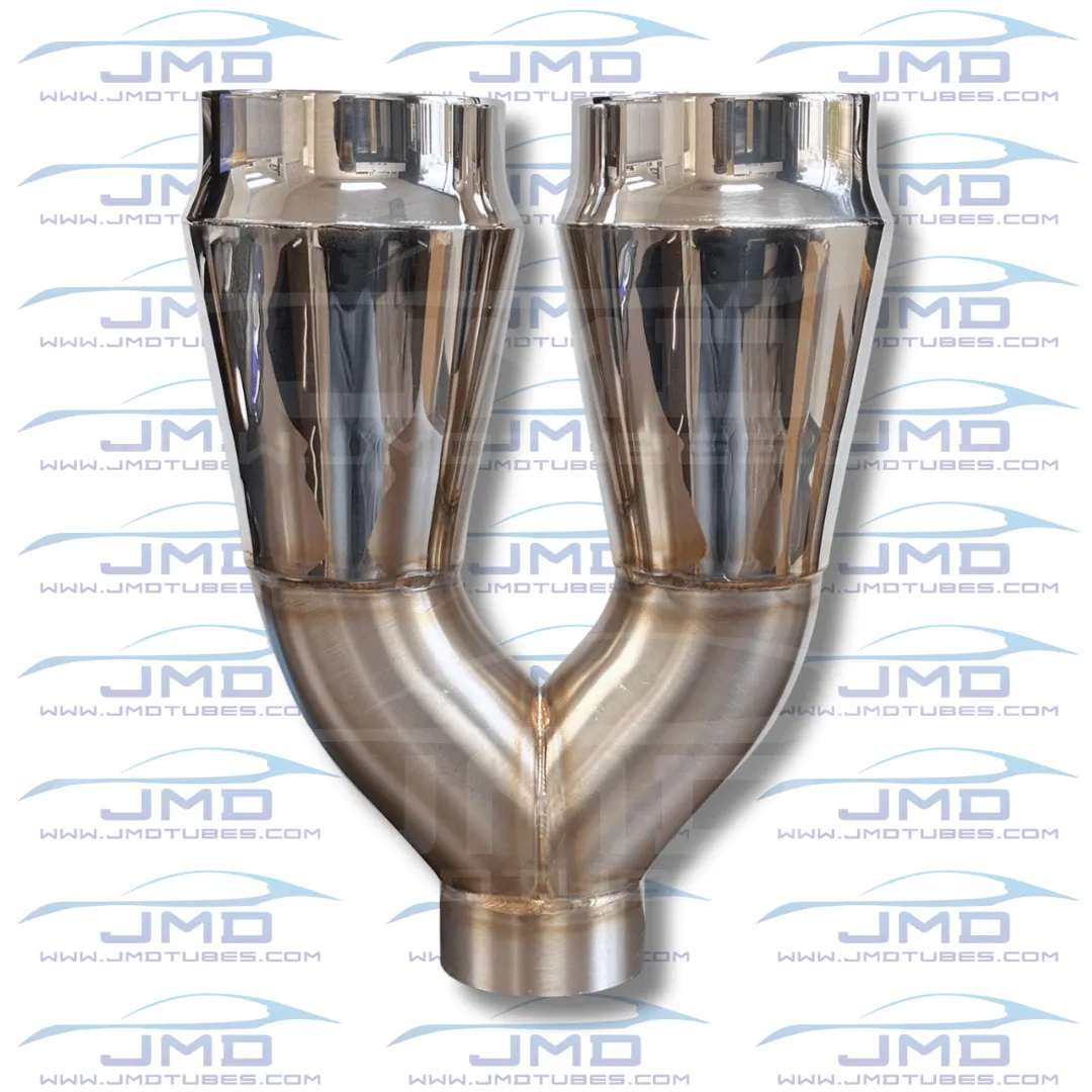 Exhaust Tip - 2.5" OD to Dual 3.5" tips 