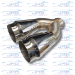 Exhaust Tip - 2.5" OD to Dual 3.5" tips - TIP-SS-250-D350-P