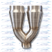 Exhaust Tip - 2.5" OD to Dual 3.5" tips - TIP-SS-250-D350-P