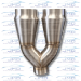 Exhaust Tip - 2.5" OD to Dual 3.5" tips - TIP-SS-250-D350-P