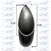 Exhaust Tip - Tear Drop - 1-3/4" - EX-TD-175-RF