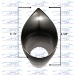 Exhaust Tip - Tear Drop - 3-1/2" - EX-TD-350-RF