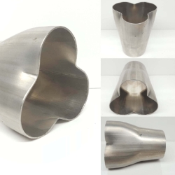 Formed Collector - Stainless Steel - 3 into 1 - 1-3/4" Inlet 