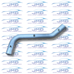 Mandrel Bend - 6061 Aluminum - 2" on a 3" CLR - 84° with a 45°  