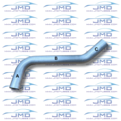 Mandrel Bend - 6061 Aluminum - 2" on a 3" CLR - 84° with a 45°  