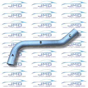 Mandrel Bend - 6061 Aluminum - 2" on a 3" CLR - 84° with a 45°  