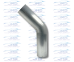 Mandrel Bend - Aluminum - 4" on a 4" CLR - 45° - MB-AL-40040045-RF