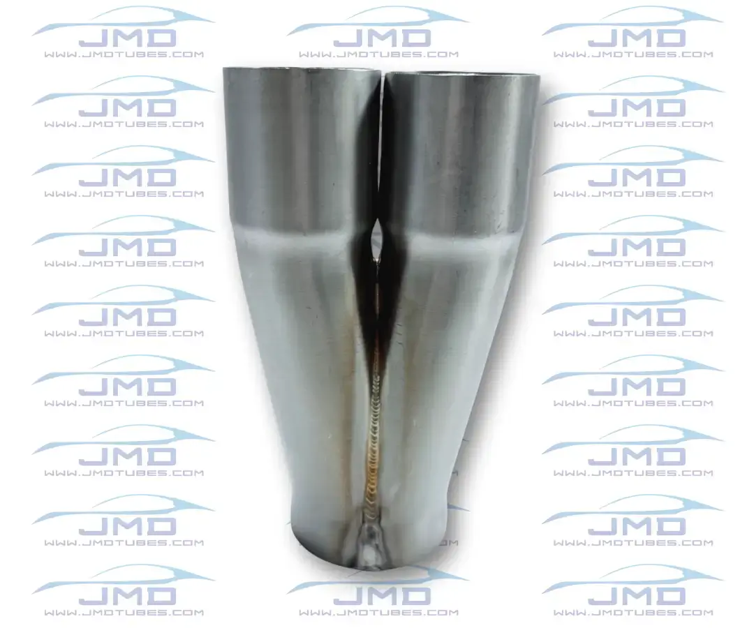 Merge Collector - Stainless Steel - 2 into 1 - 1-3/4" Inlet with a 2-1/4" Outlet - Satin Finish 