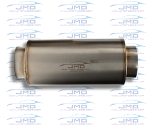 Muffler - Round Case - 3.5" Inlet/Outlet - 6" Case - 12" Length 