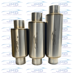 Muffler - Round Case - 2" Inlet/Outlet - 4" Case  