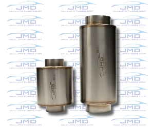 Muffler - Round Case - 3" Inlet/Outlet - 6" Case 