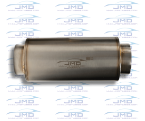 Muffler - Round Case - 4" Inlet/Outlet - 6" Case - 12" Length 