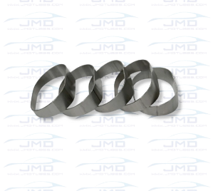 Pie Cuts - Stainless Steel - Oval - 4" Nominal - 15° - Vertical - Pack of 6 
