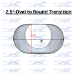 Round to Oval Transition - TRA-SS-OV-RD-250